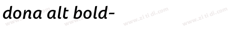 dona alt bold字体转换